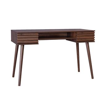 Secretária sweeek | efeito madeira 2 gavetas | Madeira de nogueira - 1