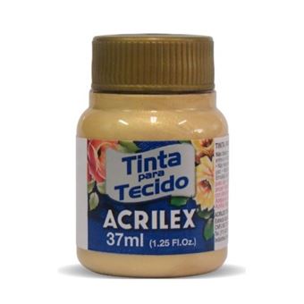Tinta de Tecido Acrilex 4340532 | 37ml | Metalica Ouro - 1