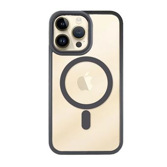 Capa MisterCapas Magsafe para iPhone 15 Pro Max |  Borda Colorida - Preto - 1