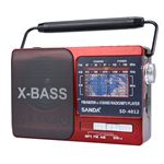 Rádio FM / AM X-Bass Sanda Sd-4012 - Vermelho