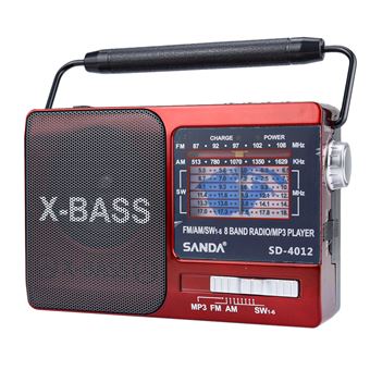 Rádio FM / AM X-Bass Sanda Sd-4012 - Vermelho - 1