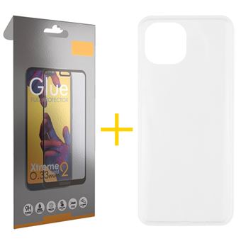 Conjunto Skyhe 1 x Película de Vidro Full + Capa para iPhone 13 Silicone Liso Transparente Clear - 1