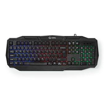 Teclado Gaming com Fios Nedis GKBD100BKUS | Idioma: Inglês US | Preto - 1