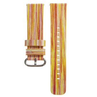 Bracelete de Couro Revestida Universal Colorida DAM para Relógios de 22 mm - Laranja - 1