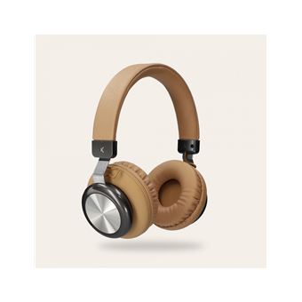 Auscultadores Bluetooth Ksix Retro2 | Castanho - 1