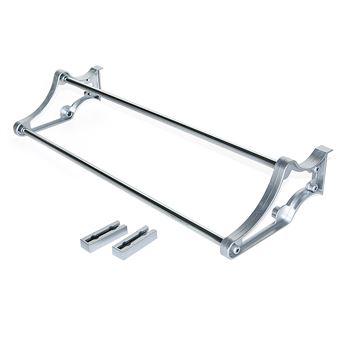 Sapateira Emuca para Interior de Roupeiro | Regulável | 560-1000 mm | Aço E Plñastico | Cinza Metalizado - 1