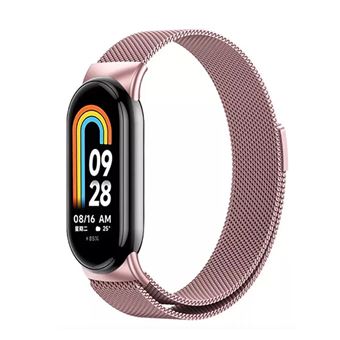 Bracelete Milanese com Fecho Magnético Gift4Me para Xiaomi Mi Band 9 | Rosa - 1