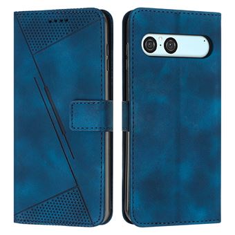 Capa FOXDOCK para Sony Xperia 10 VII | Pele | Flip | 3 Compartimentos para Cartões | Azul - 1