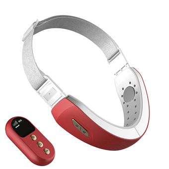 Cinto Facial de Eletroestimulação DAM com Tratamento de Luz LED com Comando - Vermelho - 1