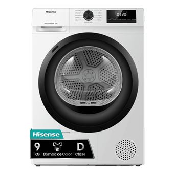 Máquina de Secar Hisense DHQE900UWDC | Carregamento Frontal | 9 Kg | Bomba de Calor | D | Branco - 1