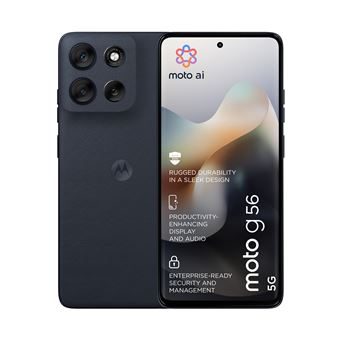 Smartphone Motorola moto g56 5G | 8 GB | 256 GB | Dual SIM híbrido | Black oyster - 1