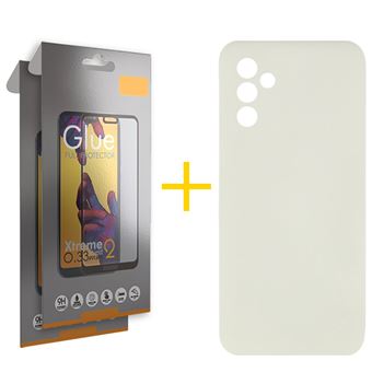 Pack 2 x Película de Vidro Temperado Full + Capa skyhe para Samsung Galaxy A26 5G | Silicone Líquido | Sand - 1