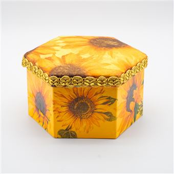 Caixa Almofadada Girassol Presentear - 1