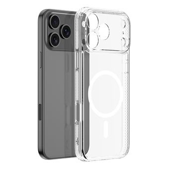 Capa Transparente Alta Definição TPU+PC à Prova de Queda QT14 V-REEL para iPhone 17 Pro Max - MagSafe - 1