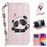 Capa PU Magunivers padrão de impressão impressão impressão spot spot decor panda e corações para Samsung Galaxy A50_0