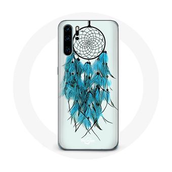 Capa Maniacase para Huawei P30 Apanhador de Sonhos Azul Fundo Branco - 1