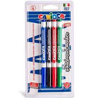 Marcador para Quadro Branco Carioca Sortido 43231 | Embalagem com 4 Unidades - 1