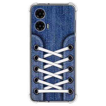 Capa TUMUNDOSMARTPHONE de silicone à prova de choque para Motorola Moto G35 5G Sneakers Design 01 Desenhos - 1