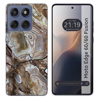 Capa de Silicone TUMUNDOSMARTPHONE para Motorola Edge 60 / 60 Fusion 5G | Design de mármore 14 padrões - 1