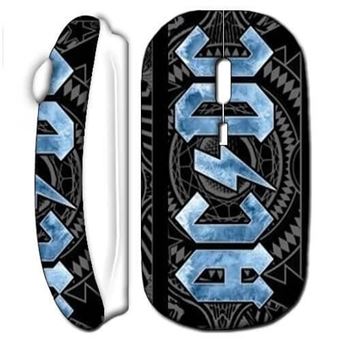 Rato Wireless Maniacase Logotipo Azul Acdc Branco - 1