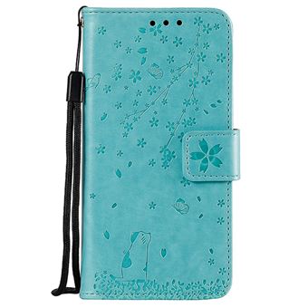 Capa Magunivers PU Flor Verde para Huawei Y7 2019