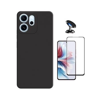 Kit Vidro Temperado + Capa Silicone Líquido + Suporte Magnético PHONECARE para Oppo Reno14 F 5G | Preto - 1