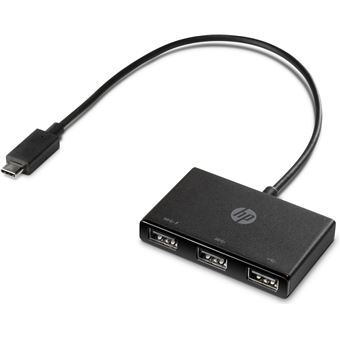 Hub de Interface HP Concentrador USB-C a USB-A | Preto - 1