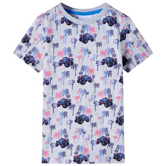 T-shirt infantil | vidaXL | cinzento mesclado 92 | 1,5 a 2 anos - 1