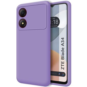 Capa de silicone líquido TUMUNDOSMARTPHONE ultramacio para Zte Blade A34 4G roxo - 1