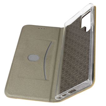 Capa Fólio Avizar Para Galaxy S22 Ultra Tecido Suporte Vidéo Collection Sensitive - Dourado - 1