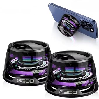 Pack 3 x Colunas Antiimpacto Magsafe Bluetooth | Luz RGB | Fixação Magnética | Iphone e Android - 1