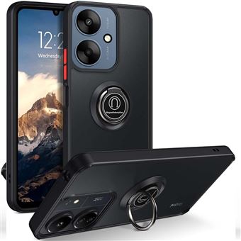 Capa fosca com borda preta e anel giratório 360 TUMUNDOSMARTPHONE para Xiaomi Redmi 13C 5G - 1