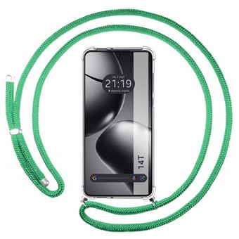 Capa TUMUNDOSMARTPHONE Transparente para Xiaomi 14T 5G com Cabo Verde Água - 1