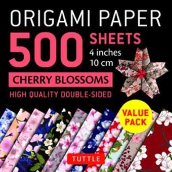 Origami Paper 500 Sheets Cherry Blossoms 4 10 Cm Tuttle Origami Paper Highquality Doublesided Origami Sheets Printed With 12 Different Patterns - 1