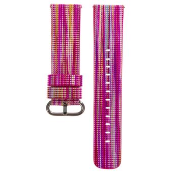 Bracelete de Couro Revestida Universal Colorida DAM para Relógios de 22 mm - Rosa - 1