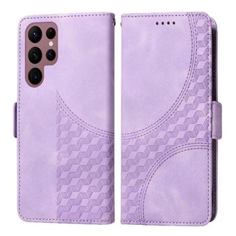Capa FLOODKING para Samsung Galaxy S22 Ultra | Design Acolchoado | Couro PU Premium | Roxo - 1