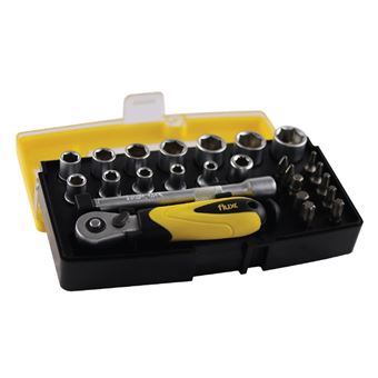 Conjunto Estojo Chave Caixa Cromo Vanadium Flux FCECCCV2514 | 25 Peças - 1