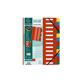 Exacompta 55245E Numeric tab index Cartão Multi cor, Vermelho separador - 1