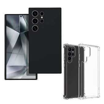 Kit Capa Proteção Silicone + Super Proteção Gift4Me para Samsung Galaxy S24 Ultra | Preto / Transparente - 1