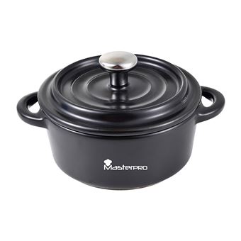 Panela de Grés Masterpro com Tampa de Pedra Extra Pesada Stoneware | 12.8x10x4.5 cm - 1