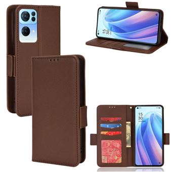 Capa FOXDOCK para OPPO Reno 7 Pro | Prova de Choque | Magnética| TPU | Suporte para Cartão | Castanho - 1