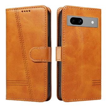 Capa FOXDOCK para Google Pixel 7A | Fecho Magnético | Compartimentos para Cartões e Suporte | Pele PU | À Prova de Choque | Amarelo - 1