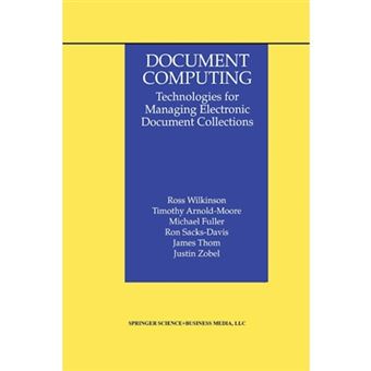 Document Computing - Technologies for Managing Electronic Document Collections - Paperback - 2012 - 1