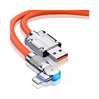 Cabo Adaptador USB Para Lightning Goeik com Rotação De 180º | 1,5 m -Laranja - 1