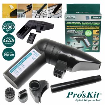 Mini Aspirador Proskit Aspirador Portátil a Pilhas 6V 25000Rpm - 1