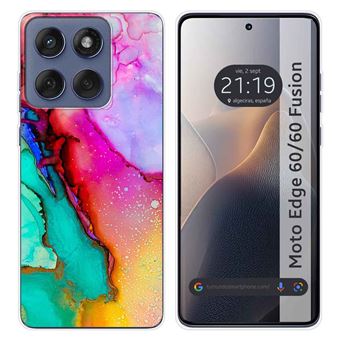Capa de Silicone TUMUNDOSMARTPHONE para Motorola Edge 60 / 60 Fusion 5G | Design de mármore 15 padrões - 1