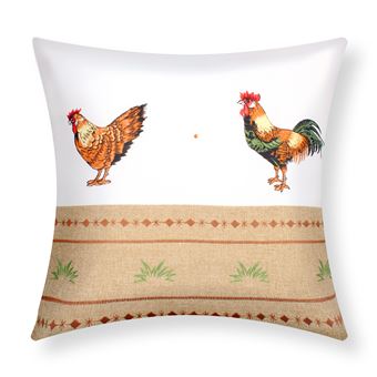 Conjunto de 2 Capas de Almofada Avizar | 40x40 cm | Bordado de galo - 1