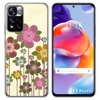 Capa Tumundosmartphone de silicone para Xiaomi Redmi Note 11 Pro+ Plus 5G design Spring in Bloom desenhos - 1