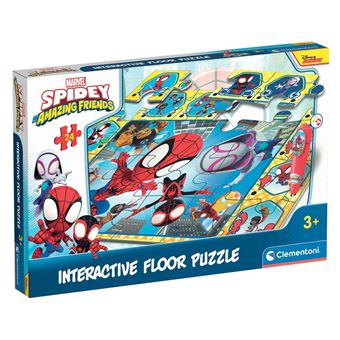 Tapete Puzzle + Jogo Interativo Spidey And His Amazing Friends Clementoni Disney Junior | 24 Peças - 1