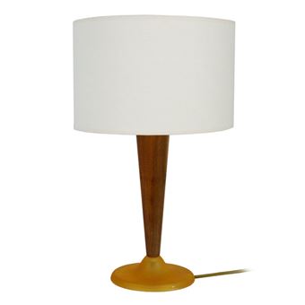 Candeeiro de Mesa Tosel Vesen | 25 cm | 1 Luzes - Noz e Branco - 1